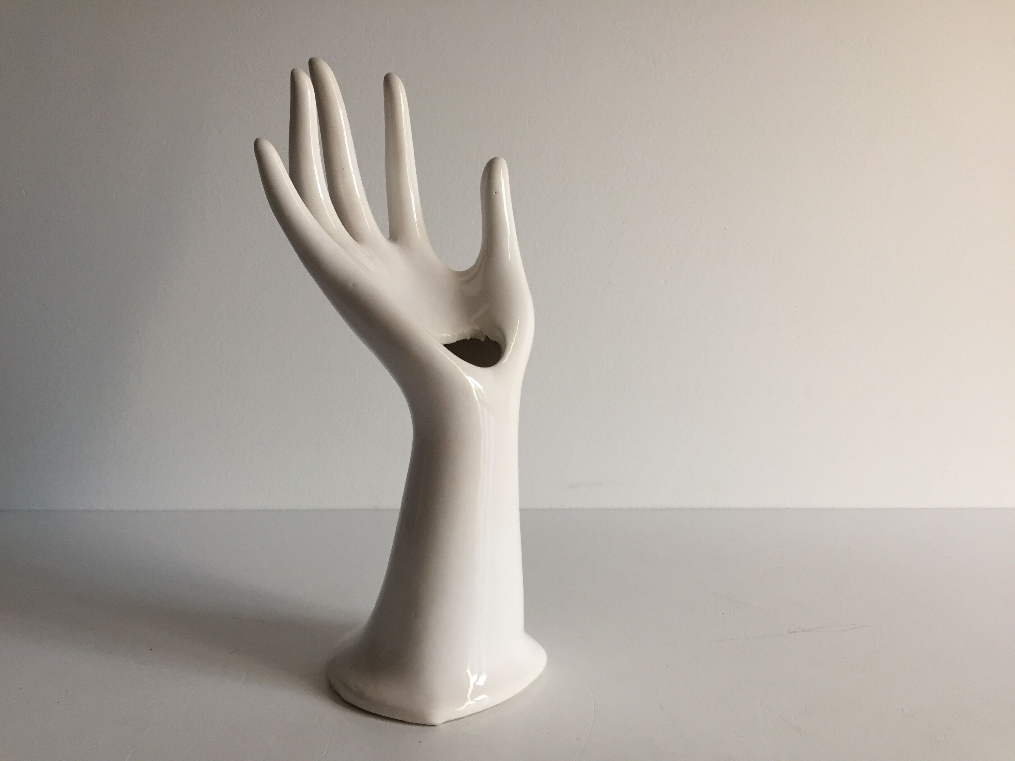 Hand vintage ceramic enamelled