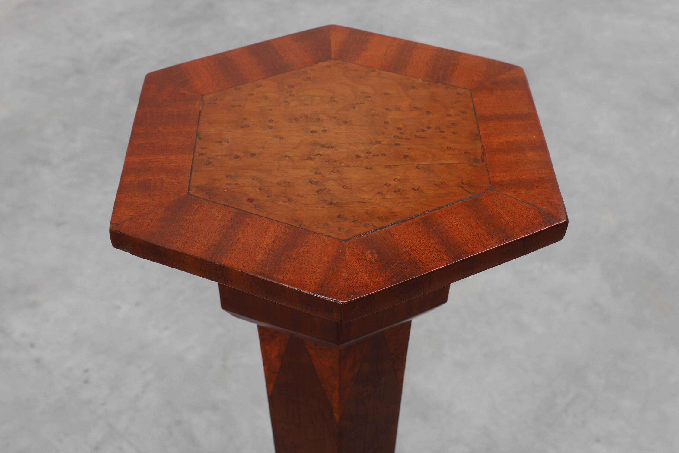 French Burl & Oak Art Deco Console, 1925