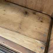 Large row of solid oak loom sliding doors