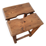 Antique wooden farm stool