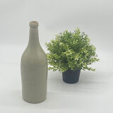 Enamelled stoneware/ceramic bottle, olive oil, oil cruet, old, vintage