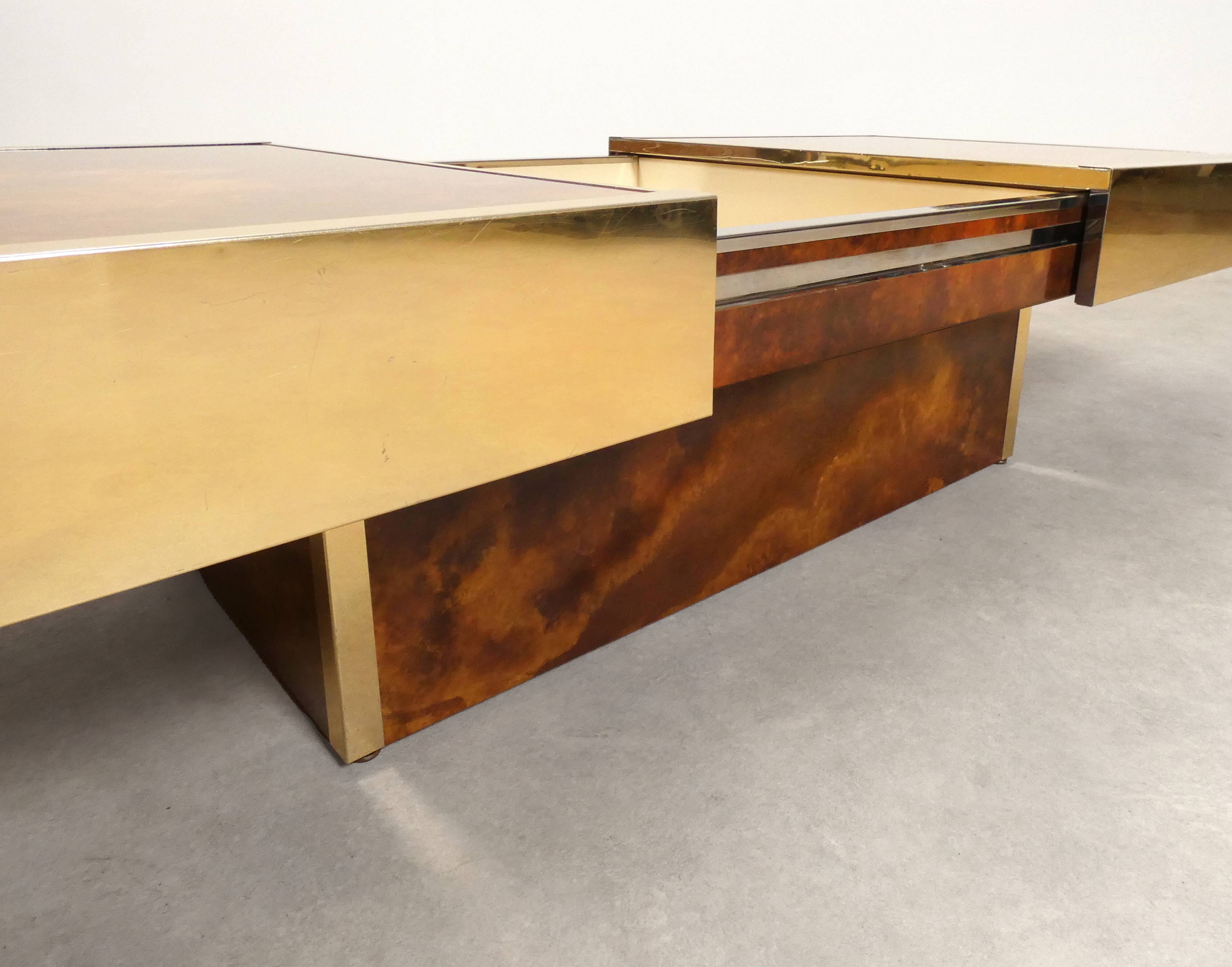 Cofee table with hidden bar by Maison Lancel