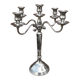 Vintage five-branch chandelier in chrome metal.
