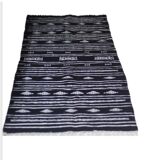 Tapis kilim berbère noir 200x77cm