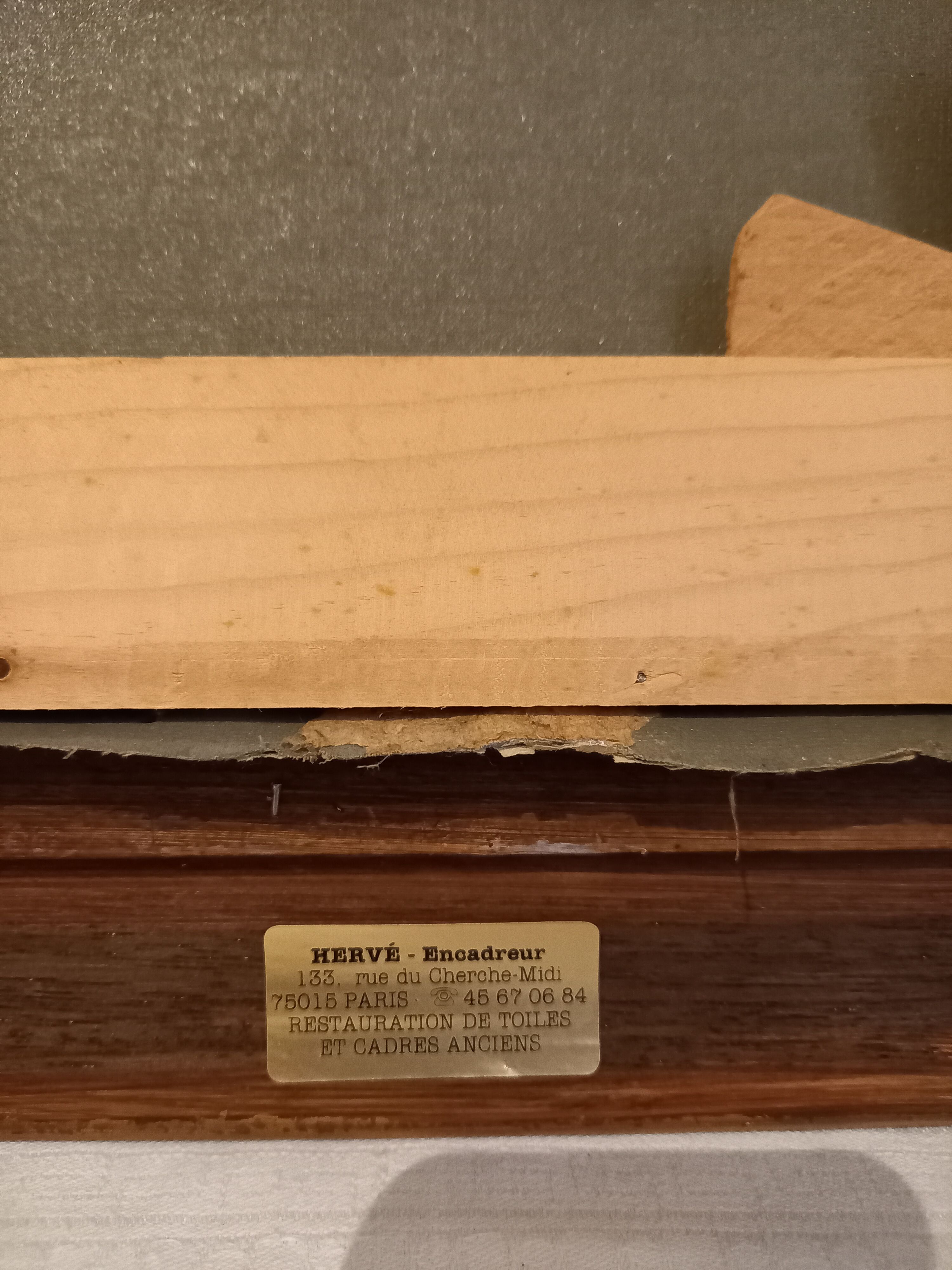 Old painting, oil on canvas, representing a bouquet of flowers, mid-twentieth century