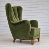 1960s, danish design, velour relax chair with footstool, original condition.