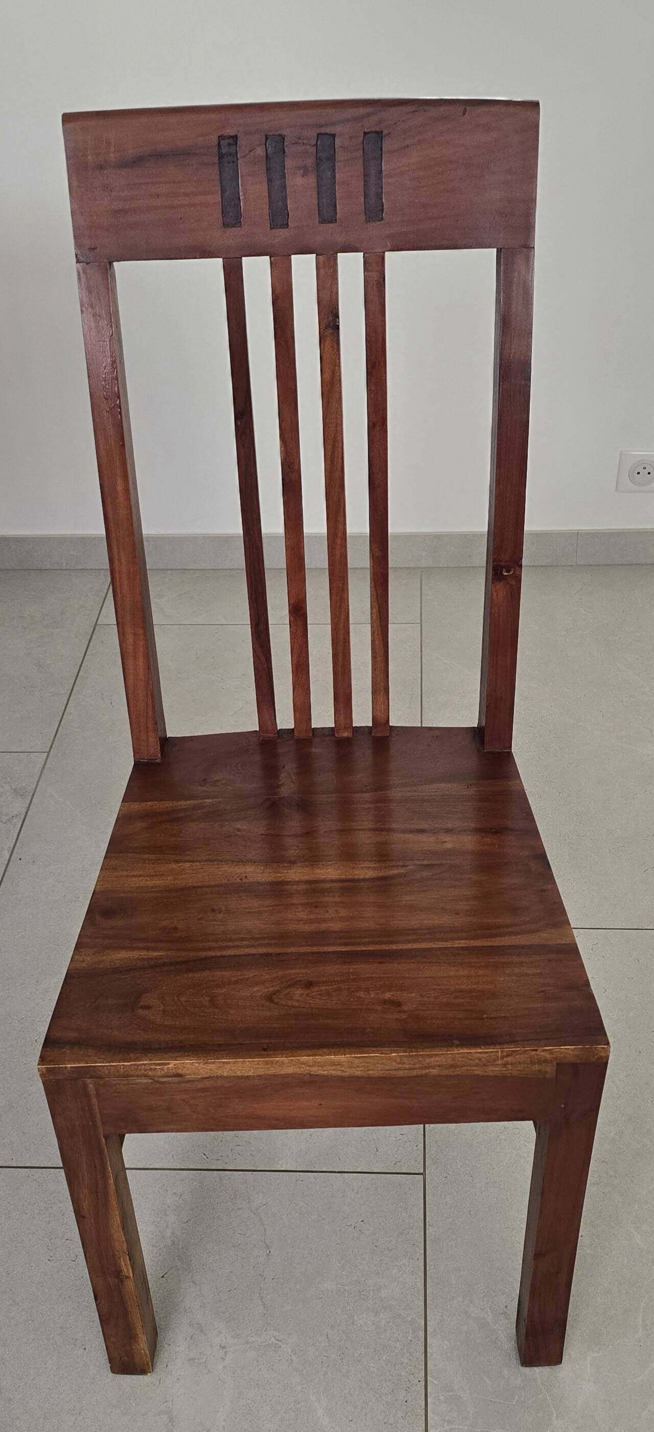 Solid Teak Dining Table + 4 Chairs – Colonia Style