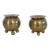 Pair of Swedish brass candlesticks 1970
