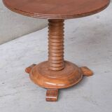 French turned oak art deco style side table