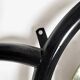 Metal coat rack with wooden balls and scoubidou from the 1960s.