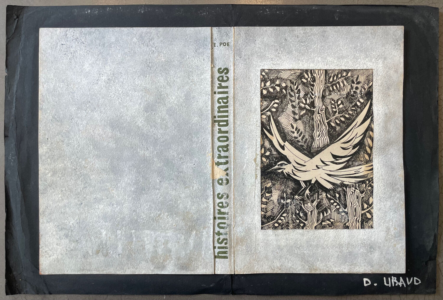 E.Poe XXe book cover study table
