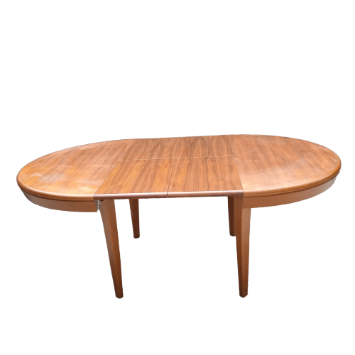 Table ronde en teck design scandinave vintage