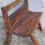 Brutalist folk art bench