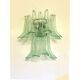 Pair of Italian Contemporary Murano Glass “Selle” Sconces with Green Water