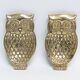 Pair of brass owl ashtrays