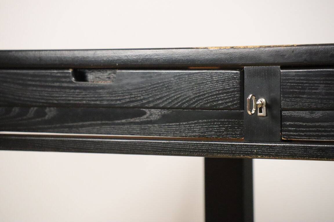 Vintage Simat edition desk in blackened wood, 1980