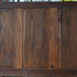 Buffet haut en bois peint deux portes vitrées