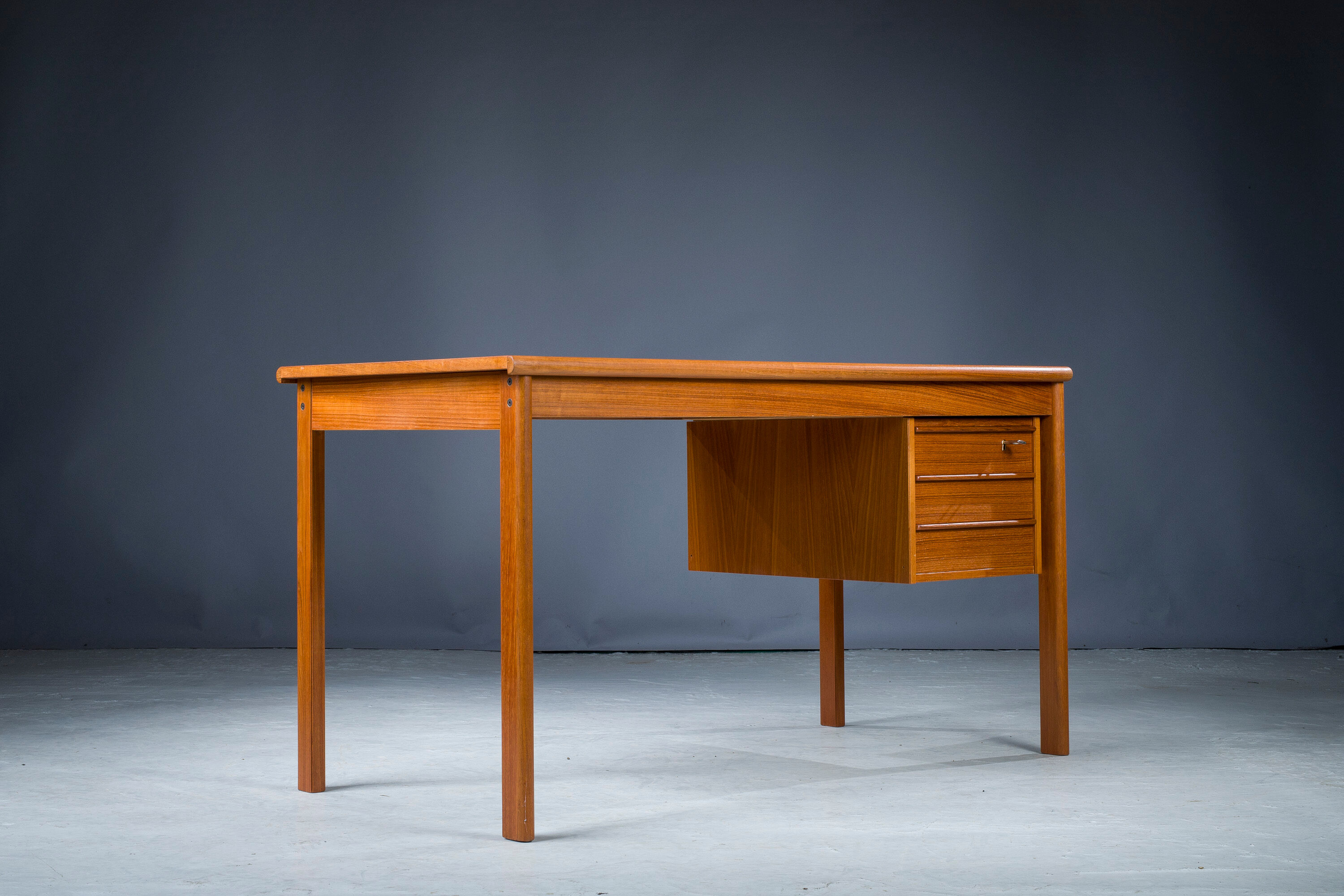Danish teak desk by Peter Lovig Nielsen for Hedensted Mobelfabrik, 1961