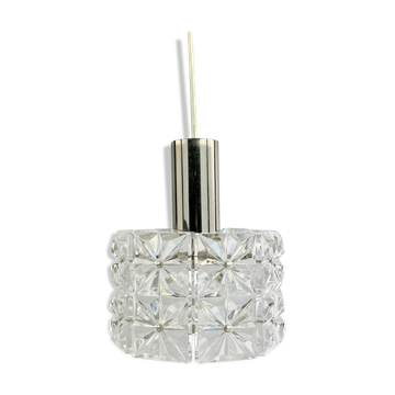Suspension en verre lampe lampe kinkeldey space age 60s 70s