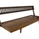 Mid-century daybed with removable backrest in oak 50's design