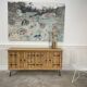 Vintage Audoux Minnet style  rattan sideboard