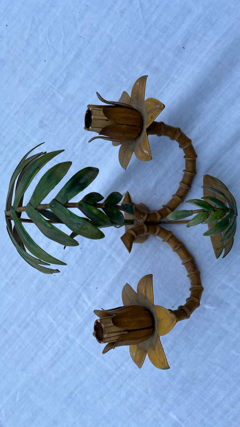 Pair of metal wall lights from the 60s/70s