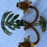 Pair of metal wall lights from the 60s/70s