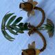 Pair of metal wall lights from the 60s/70s