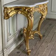Louis XV style console table in gilded wood, 19th century