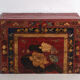 Antique chest painted vermilion red made of pine – China, circa 1900