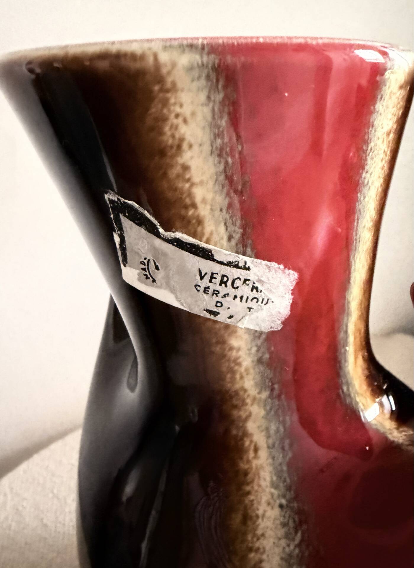 Vintage Mid-Century Verceram France Model 6325 Ceramic Vase – 1960’s