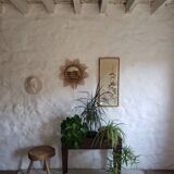 1900 indoor planter in beech and zinc