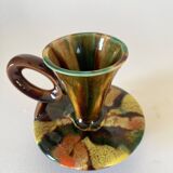 70s ceramic candle holder