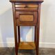 Provincial oak furniture, marble top, ceramic interior.