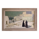 Vintage Swedish modernist oil on canvas "Ibiza" by Uno Bornemark 1953