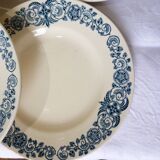 6 vintage Longchamp ironstone dessert plates, Alesia model 211226