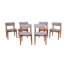 Set of 6 mid-century teak danish dining chairs, 1960s