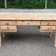 Scandinavian cocktail desk renovated in solid wood from the 90s.