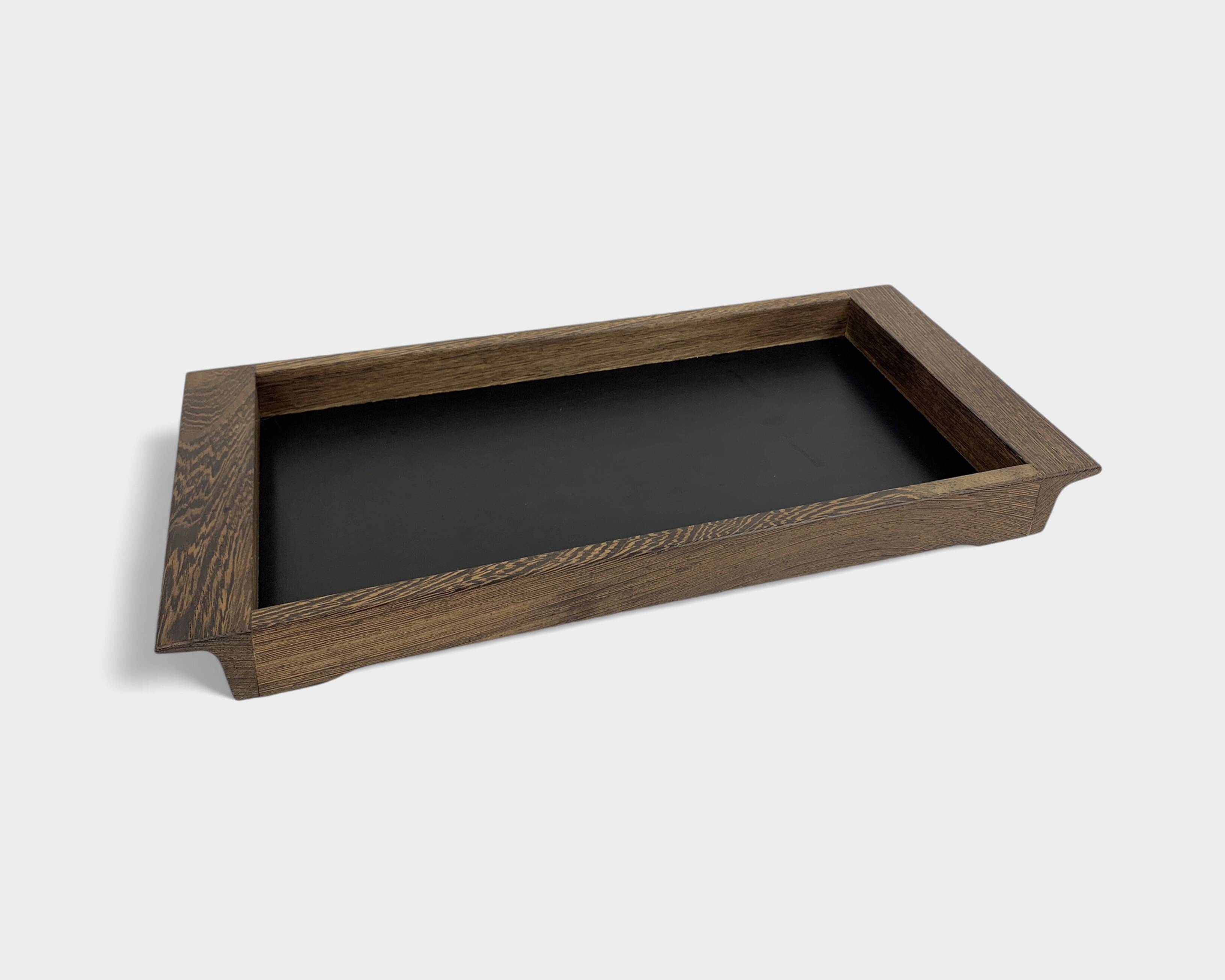 Modernist wenge tray, Henning Seidelin for Voss, Denmark, 1960