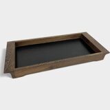 Modernist wenge tray, Henning Seidelin for Voss, Denmark, 1960