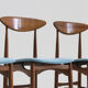Vintage mid-century Italian dining room chairs 1960s, set of 4