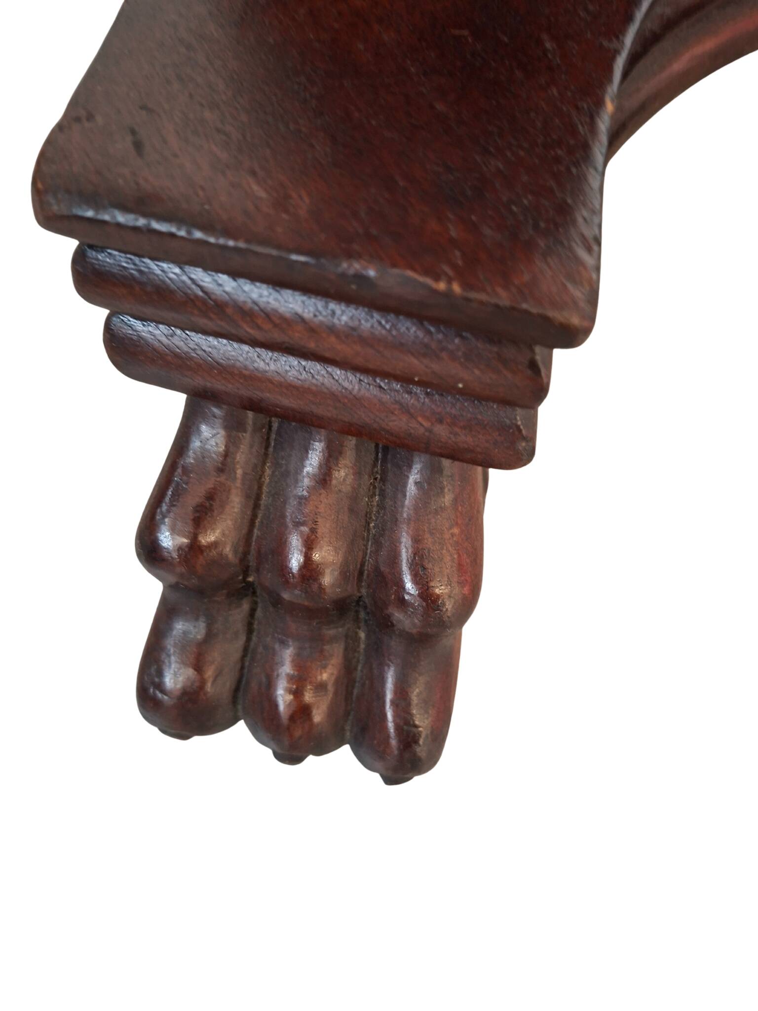 Elegante Colonna Porta-Piante/Busti in Mogano – Vintage Anni '60