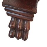 Elegante Colonna Porta-Piante/Busti in Mogano – Vintage Anni '60