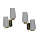 Pair of double wall lamps from the 50s