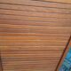 Storage cabinet locker with old wooden curtain