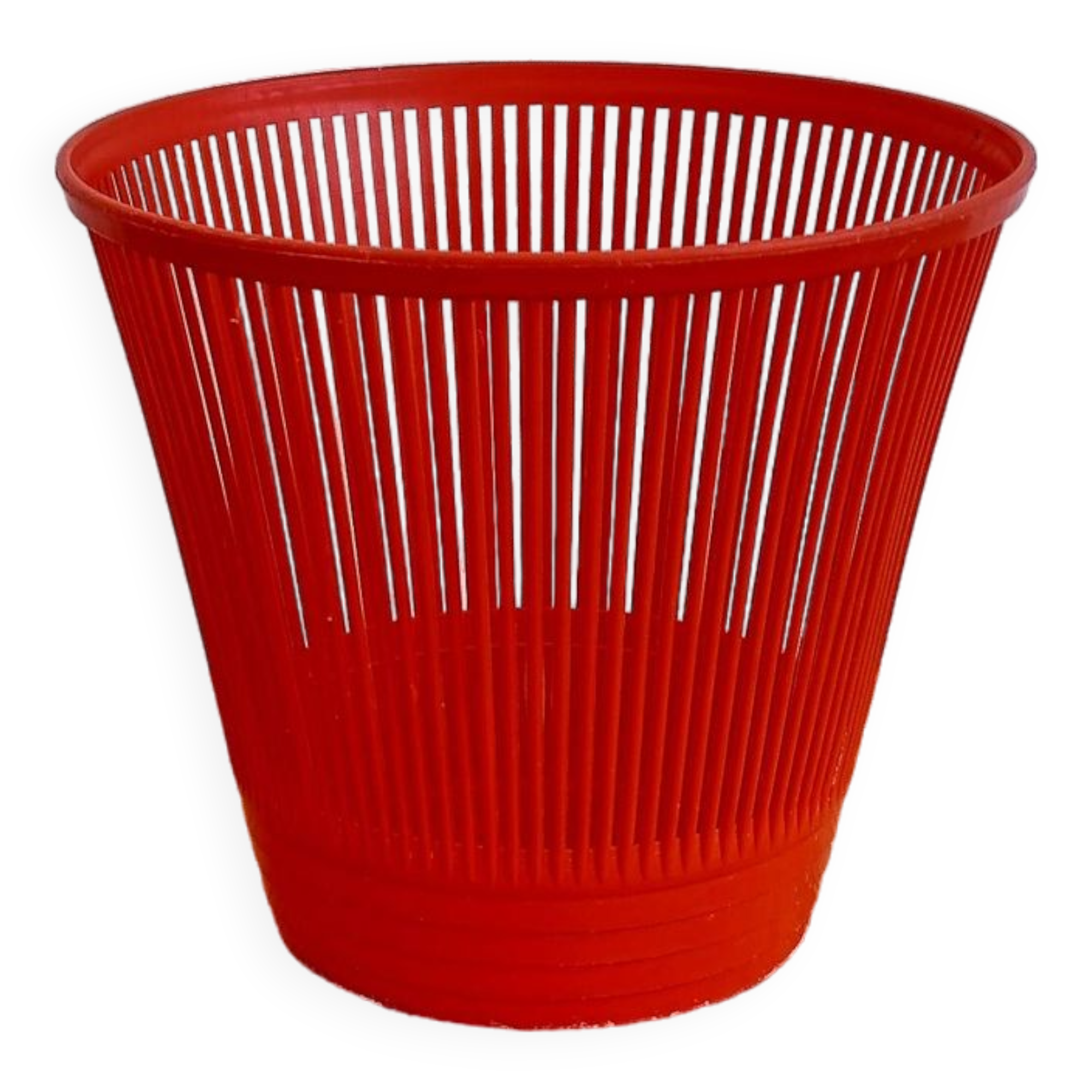 Vintage Syla orange waste paper basket