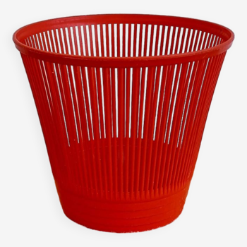 Vintage Syla orange waste paper basket