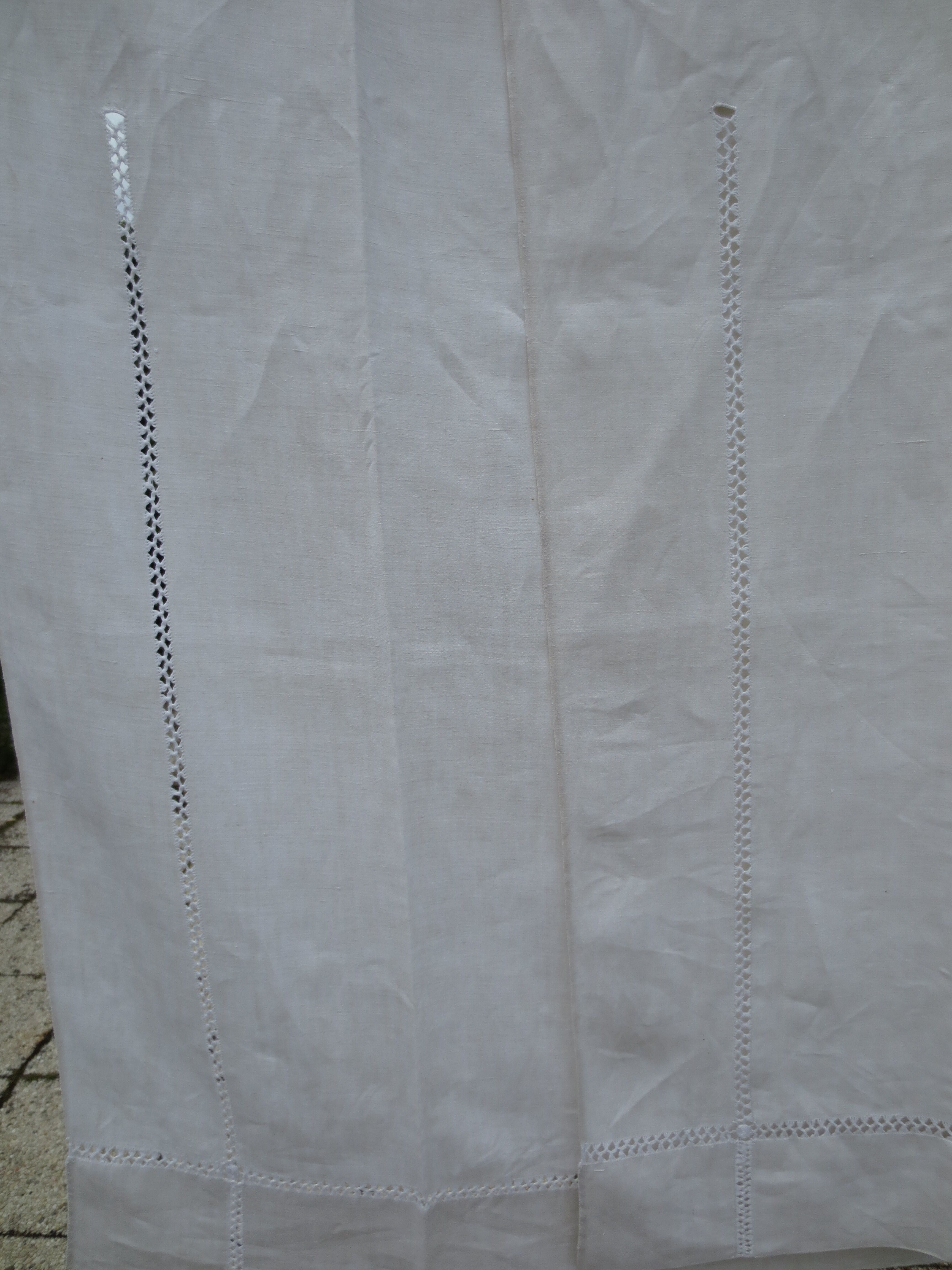 Handmade linen sheet on 3 sides