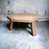Coffee table / brutalist coffee table in vintage oak