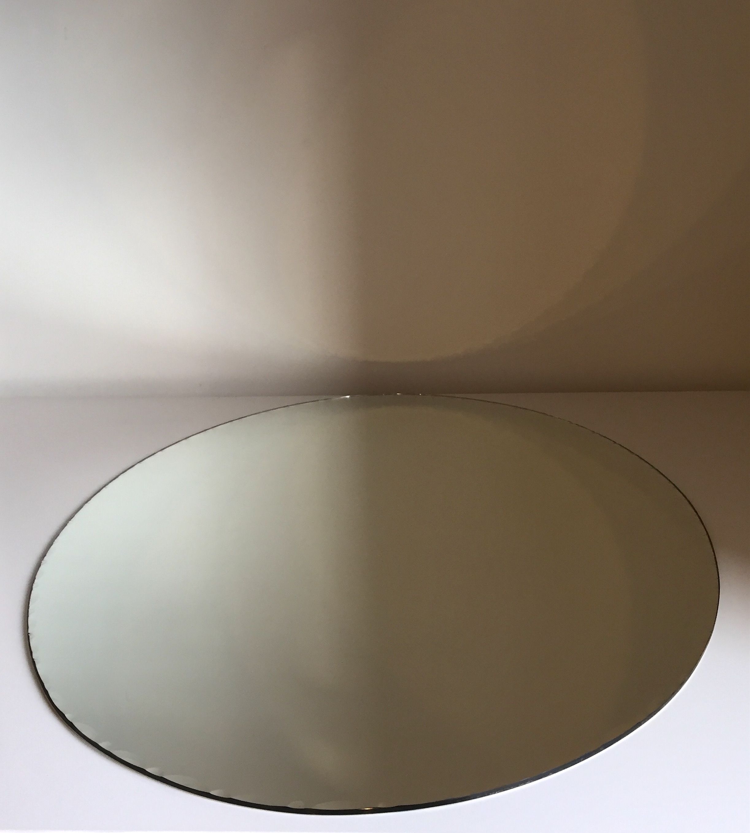 Vintage mirror bevelled oval, France, 1970 - 92 x 62.5 cm